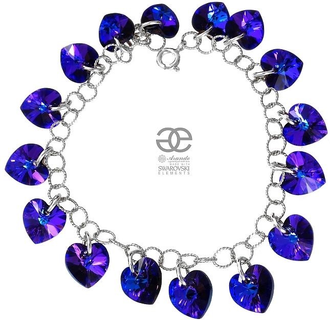 Swarovski Arande Bransoletka Serca Srebro HELIO KOLORY 4548288706