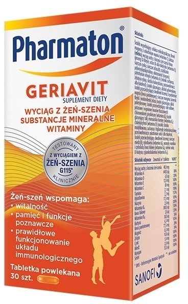 Sanofi-Aventis Pharmaton Geriavit x30 tabletek