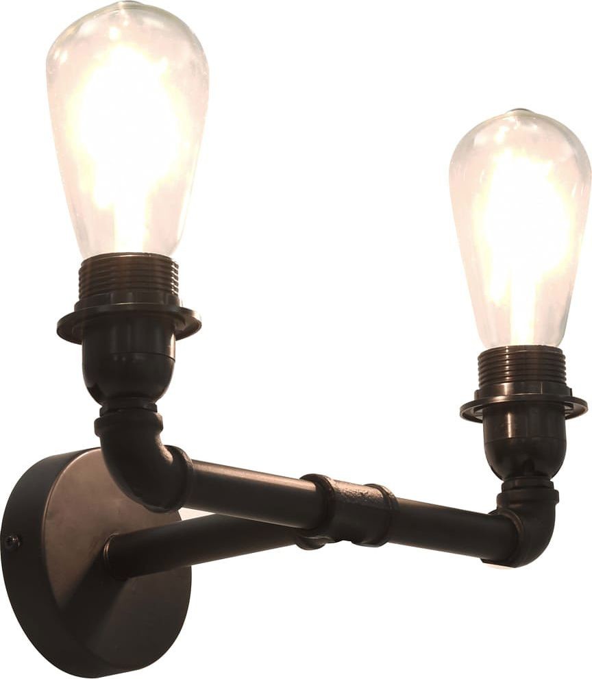Lumes Kinkiet Lumes Czarny industrialny podwójny kinkiet ścienny EX810 E11836vidaxl_281627