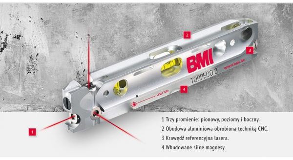 BMI Poziomica laserowa TORPEDO 3 17-102-27