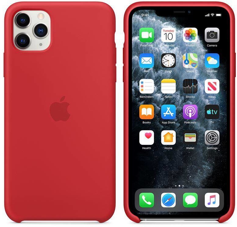 Apple Silicone Case - Silikonowe etui iPhone 11 Pro Max (czerwony) (PRODUCT)RED b2btrade-14835-0