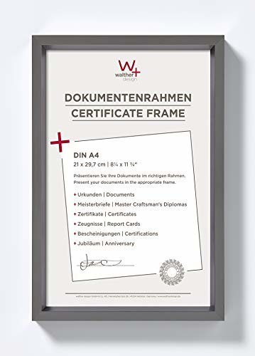 Walther design ES130D Steel Style ramka z tworzywa sztucznego 21x29, 7 cm DIN A4, stal