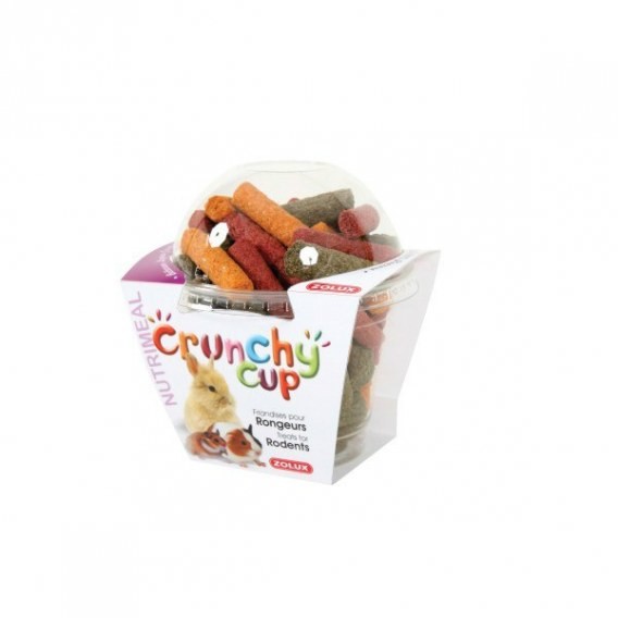 Zolux CRUNCHY CUP STICKS PRZYSMAKI DLA GRYZONIA LUCERNA / MARCHEWKA / BURACZEK 180G 209255 mo