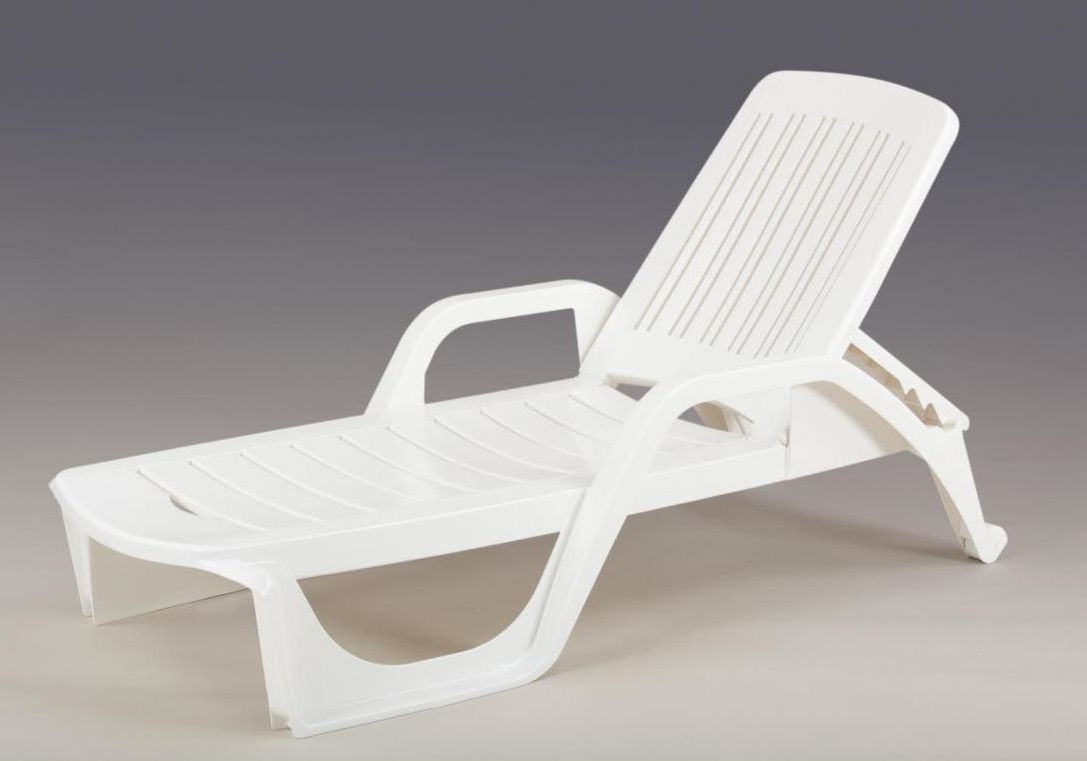 Bica Leżak ogrodowy Zanzibar biały BC44BL