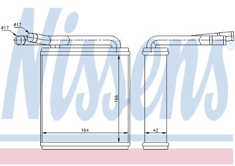 NISSENS Wymiennik ciepła, ogrzewanie wnętrza 72004