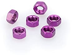 Puig 0763L Blister 6 nakrętek, M5, fioletowy 0763L