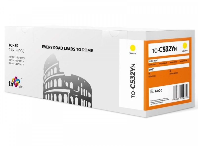 TB Print Toner do OKI C532 TO-C532YN Żółty 100% nowy TO-C532YN