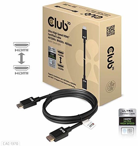 Club 3D Ultra High Speed HDMI 4K120Hz, 8K60Hz kabel 48Gbps szt./szt. 1,5m CAC-1370