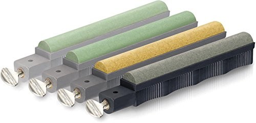 Lansky Curved Blade 4 schaerfsystem kamienie szlifierskie zgrubnych i Europy Środkowej dokładnego oczyszczania, bardzo delikatne, żółty, One Size, 294100 HRSET