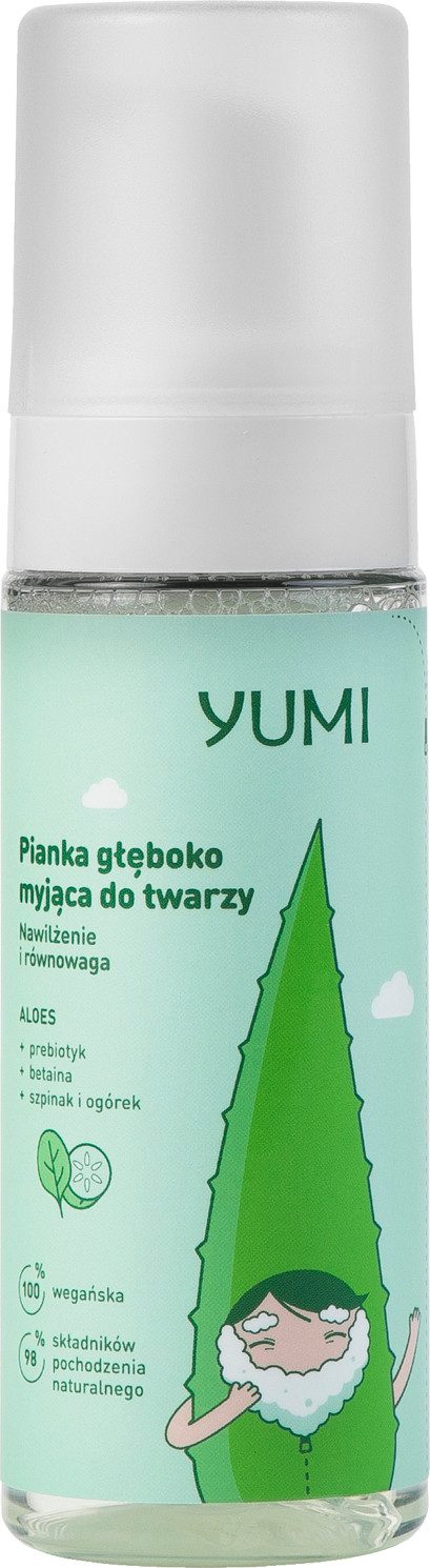 Yumi głęboko myjąca pianka do twarzy, 180 ml