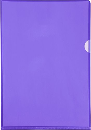 Exacompta 661205e przezroczystych koszulek na akta (gładkim mocnego, PCW 130, DIN A4) opakowanie  sztuk, fioletowy 661205E