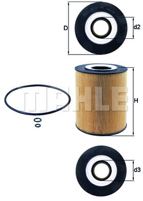Mahle FILTR OLEJU KNECHT OX 146 D MAN OX 146D