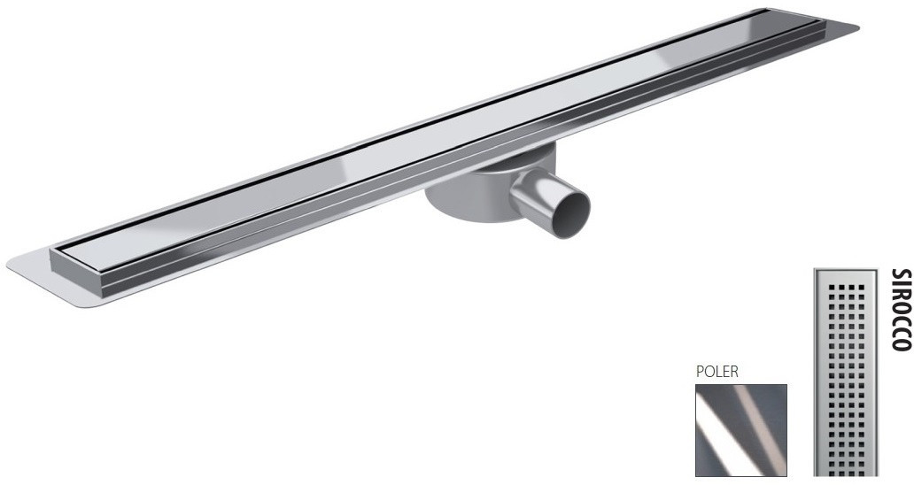 Wiper New Premium Slim Sirocco Zestaw Odpływ liniowy 90 cm poler 100.3386.01.090