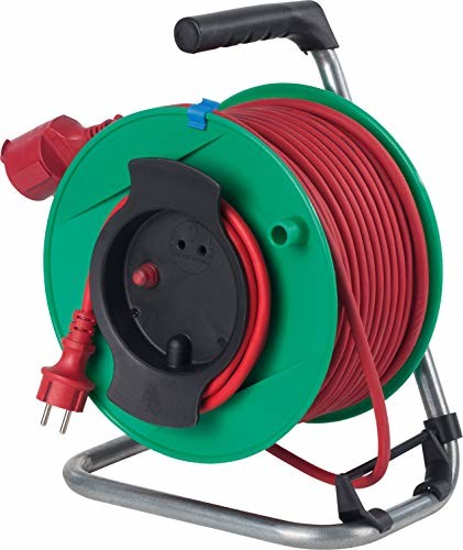 as - Schwabe as - Schwabe Rasenmäher Gerätekabeltrommel 25m Kupplung mit Sicherheitsdeckel, 1,5m Anschlussleitung mit Schutzkontaktstecker, 230V, 16A, max 3500W, H05RR-F 3G1,5, Made in Germany, IP44, 12236 12236