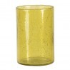 Clayre & Eef Szklany Świecznik Na Tealight Żółty 6GL3026GR