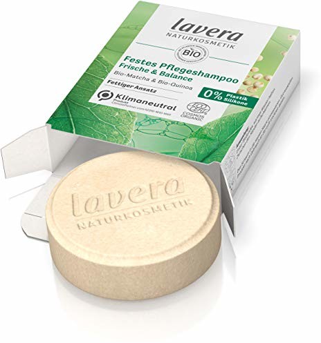 Lavera Mocny szampon pielęgnacyjny świeży i równowagczny szampon bez silikonów certyfikowany naturalny kosmetyk szybko oczyszcza przetłuszczające się włosy i zapewnia trwałą świeżość 1 sztuka / 50 112720
