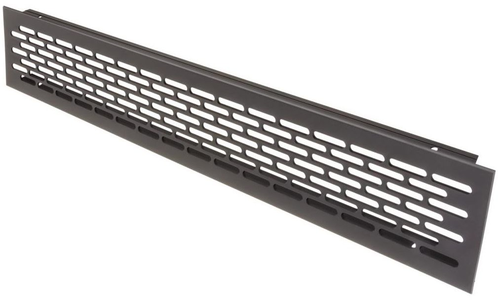Parkanex STAHL wentylacyjna do mebli nierdzewna czarna 480x80 mm