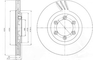 Delphi Tarcza hamulcowa BG4112