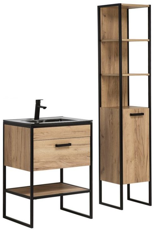 Comad Zestaw mebli łazienkowych BROOKLIN dąb craft złoty stojący BROOKLIN820-800