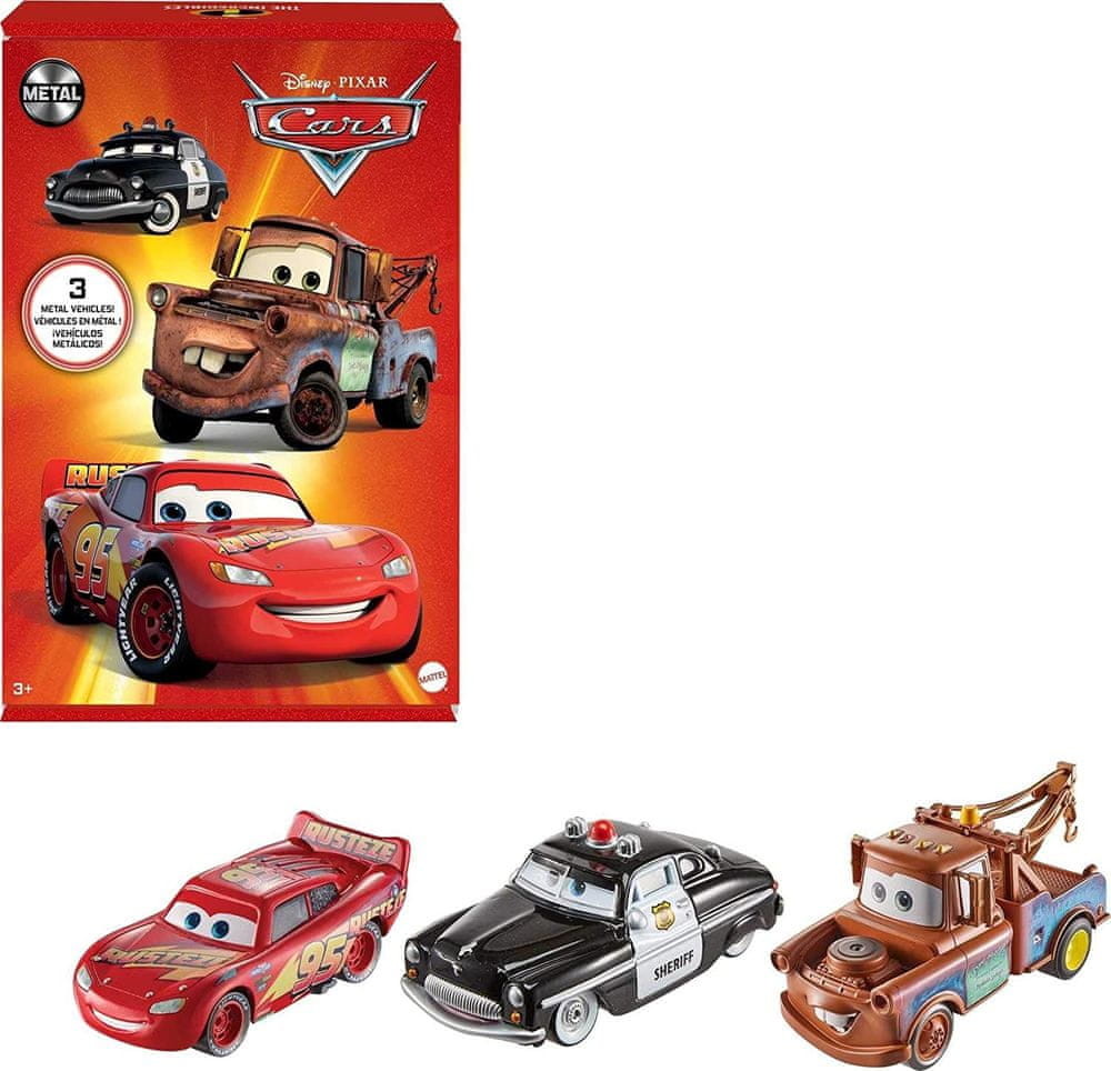 Mattel zestaw samochodzików Cars Auta 3 szt HBW14