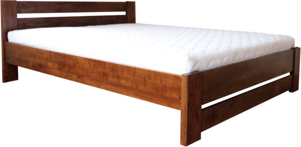 Ekodom Łóżko LULEA EKODOM drewniane Rozmiar 160x200 Szuflada 2/3 długości łóżka Kolor wybarwienia Olcha naturalna