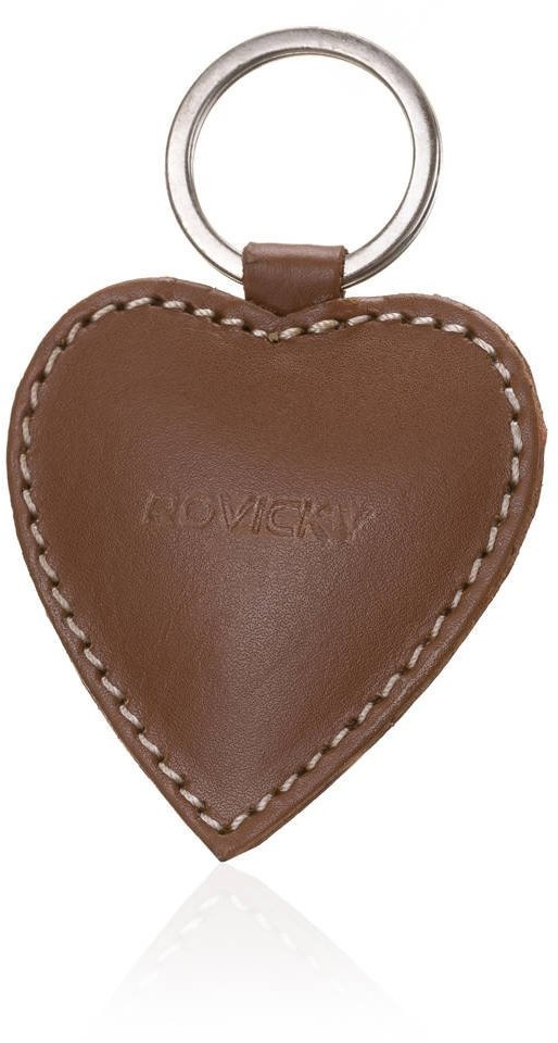 Rovicky Brelok do kluczy w kształcie serca ze skóry naturalnej