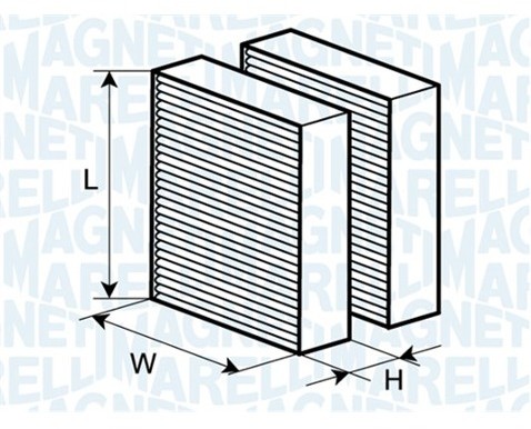 Magneti Marelli Filtr, wentylacja przestrzeni pasażerskiej 350203063480