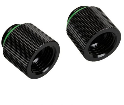 Bitspower Touchaqua Adapter prosty G1 / 4 cala męski na G1 / 4 cale żeński - 2 szt. 15 mm czarny WAAD-589
