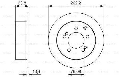 BOSCH Tarcza hamulcowa tylna, 0 986 479 061  0986479061