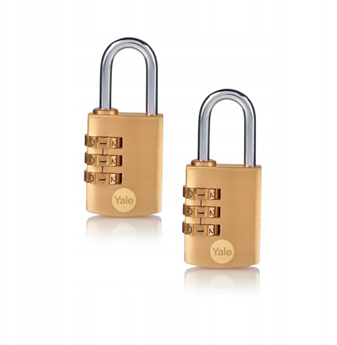 Yale Kłódki Mosiężne Y150B/22/120/2 Szyfr 2 szt.