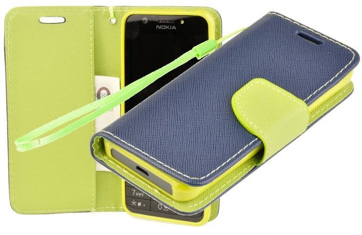 Zalew mobile Etui portfel Fancy Case do NOKIA 230 Dual Sim niebieski - niebieski