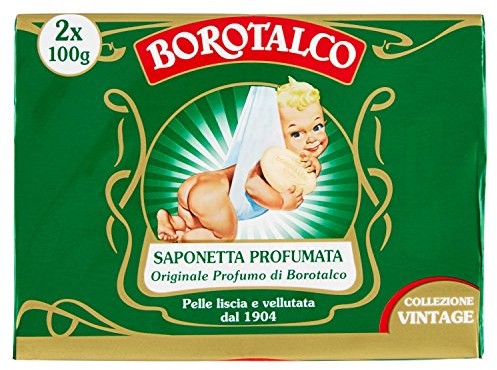 Borotalco Roberts: Set of 6 Talco borosilikonowego Scented Soaps * Limited Edition. * (Box of Six 100 G  3.5 oz Envelopes) [import z Italian]