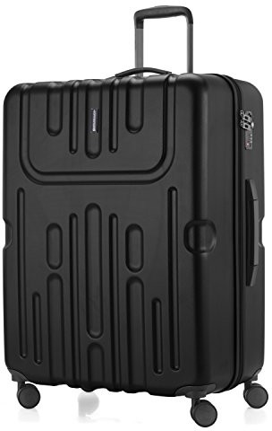 Hauptstadtkoffer havel  walizka na bagaż podręczny Walizka Wózek na kółkach walizka walizka podróżna-częściowy zestaw walizek na kółkach-zestaw, TSA, walizek twardych (S/L), kolor: czarny 14031005
