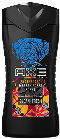 Axe Bodywash Skateboard & Fresh Roses dla mężczyzn bez parabenów, 250 ml 8720181000621