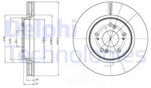 Delphi Tarcza hamulcowa BG4250C BG4250C