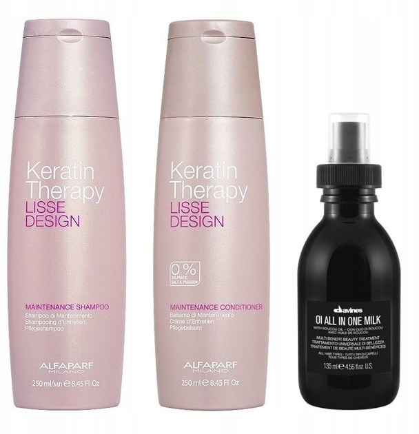 Alfaparf Keratin Therapy Zestaw Davines Ol Mleczko