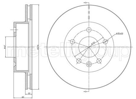 METELLI Tarcza hamulcowa 23-0416