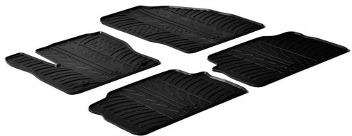 Rubber Car Mats Gumowa mata Ford Kuga więcej Clips kombnierki do profilu T, 4-częściowy zestaw Rubber ponieważ Mats