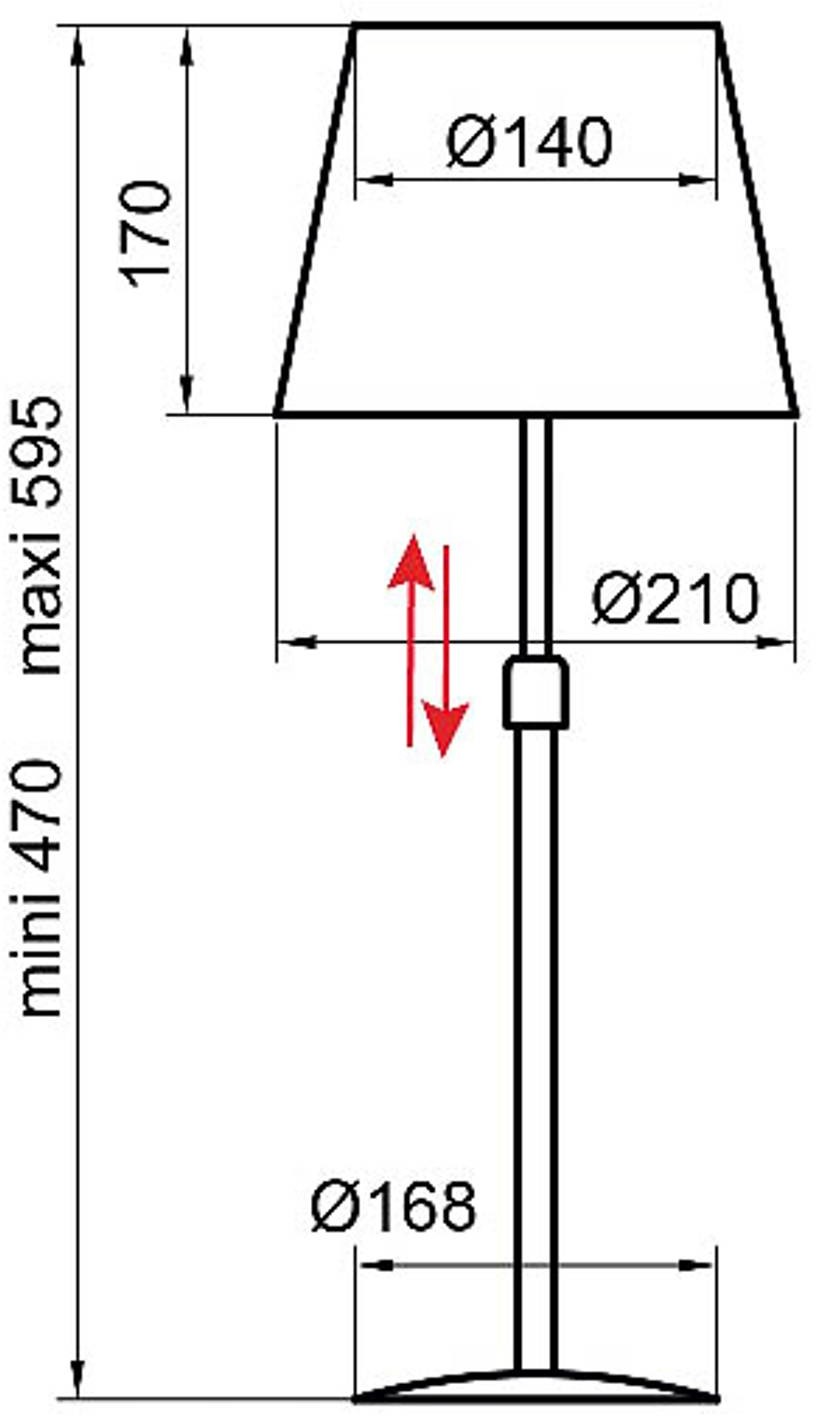 ALUMINOR Aluminor Store lampa stołowa, chrom/biała