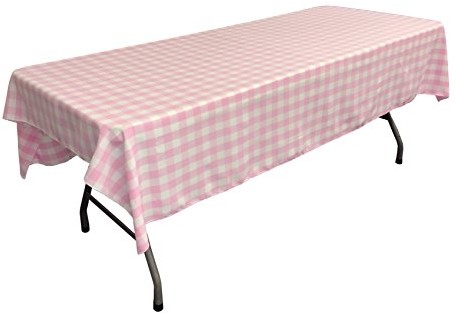 LA Linen La Linen obrus w kratkę, 60 102-inch TCcheck60x102Pink