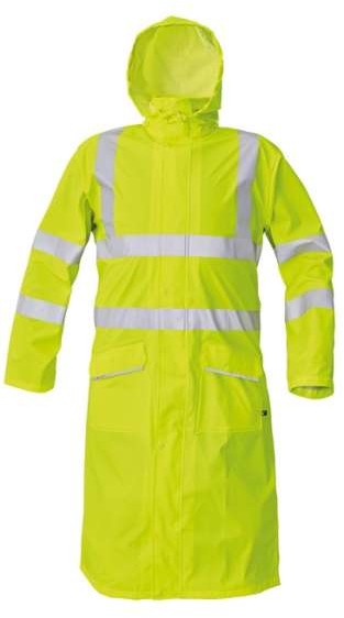 Cerva SIRET HV PŁASZCZ - odblaskowy wodoodporny i wiatroszczelny płaszcz 120 cm. - 3 kolory - S - 3XL.