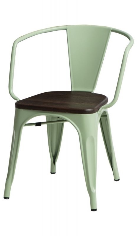 D2.Design design Krzesło Paris Arms Wood zielone sosna sz czotkowana 94379