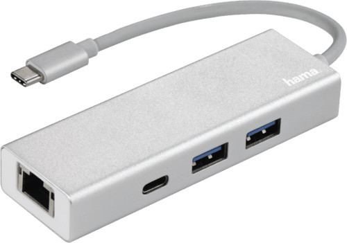 Hama HUB 1:3 USB 3.1 TYP-C + LAN 
