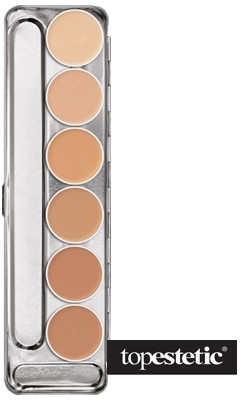 Kryolan Dermacolor Camouflage Creme Paleta 6 kol. kamuflaży (kolor D1W-D6W) 20 g