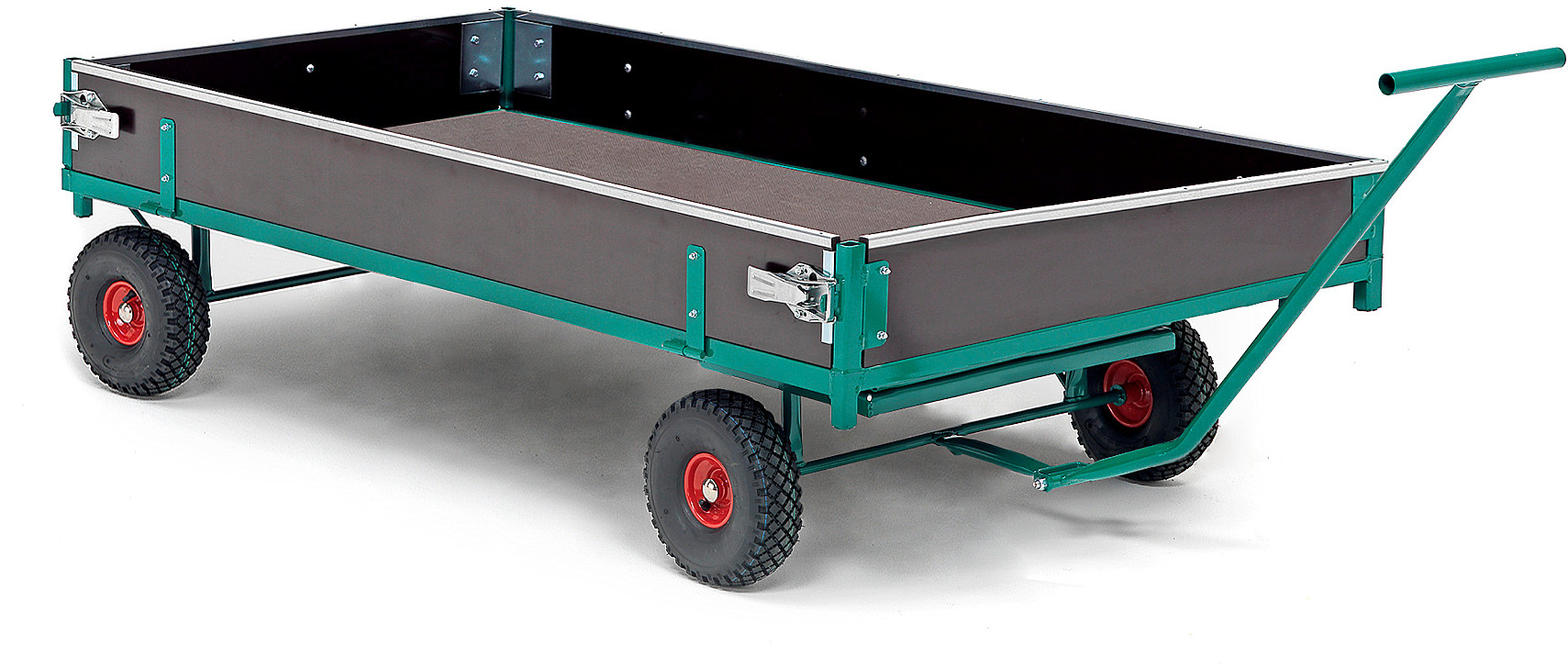 AJ Wózek transportowy z drewnianymi burtami 650 kg ładowność,2000x1000x400mm 301821