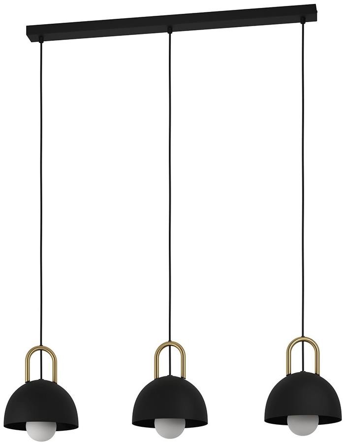 Eglo 99694 - Żyrandol na lince CALMANERA 3xE27/40W/230V czarny