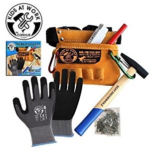 CORVUS A600116 - Kids at Work pas narzędziowy z zawartością, różne zabawki