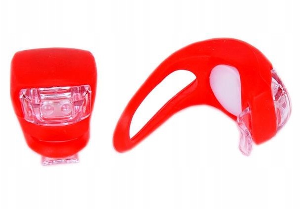 Lampka Rowerowa Silikonowa Led Przód Tył 2szt