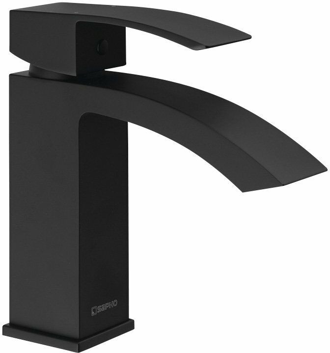 Sapho GINKO 35 bateria umywalkowa bez odpływu czarny mat 1101-02B