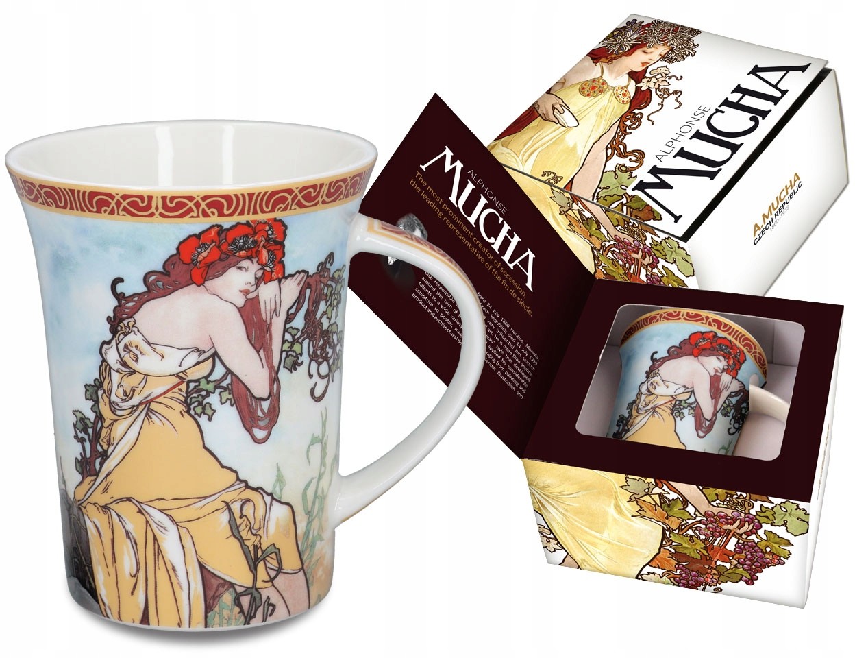 Kubek - A. Mucha. Cztery pory roku - Wiosna (carma